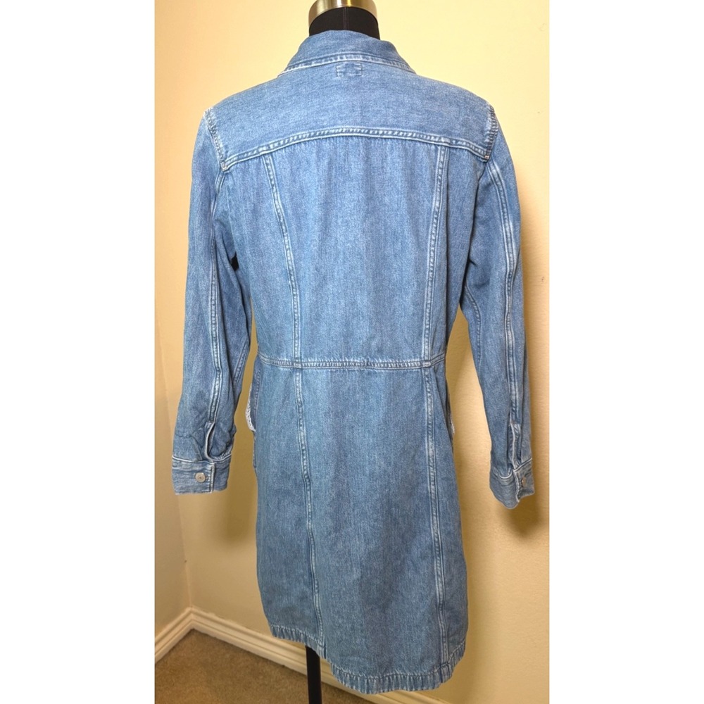 Levis Flynn‎ Western Dress Womens XL Blue Denim Long Sleeves Button Front - Picture 4 of 16